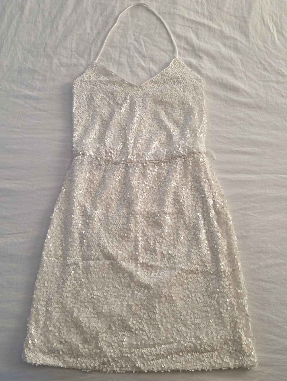 Trina Turk White Sequin Mini Dress